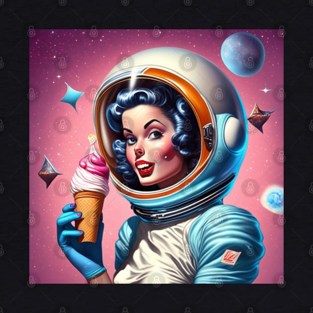 Cosmic Delights: Ice Cream and Interstellar Pin-Ups by Paper Punch